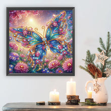 Load image into Gallery viewer, Diamond Painting - Partial Special Shaped - Butterflies and flowers (30*30CM)