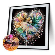 Load image into Gallery viewer, Diamond Painting - Partial Special Shaped - Dancer in a flowery dress in the heart of love (30*30CM)
