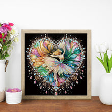 Load image into Gallery viewer, Diamond Painting - Partial Special Shaped - Dancer in a flowery dress in the heart of love (30*30CM)