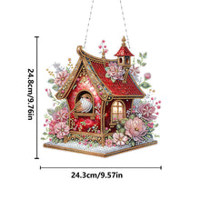 Load image into Gallery viewer, Double Sided Special Shape Flower Hut DIY Diamond Art Pendant Kit for Art Crafts