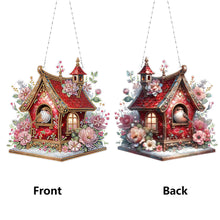 Load image into Gallery viewer, Double Sided Special Shape Flower Hut DIY Diamond Art Pendant Kit for Art Crafts