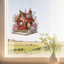 Load image into Gallery viewer, Double Sided Special Shape Flower Hut DIY Diamond Art Pendant Kit for Art Crafts