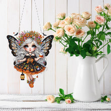 Load image into Gallery viewer, Double Sided Special Shape Butterfly Girl Diamond Painting Decor for Wall Window