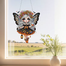 Load image into Gallery viewer, Double Sided Special Shape Butterfly Girl Diamond Painting Decor for Wall Window
