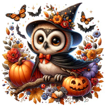 Load image into Gallery viewer, Diamond Painting - Full Round - Halloween owl (30*30CM)
