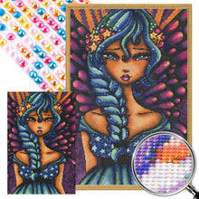 Load image into Gallery viewer, AB Diamond Painting - Full Round - Girl with blue hair and dress (40*60CM)