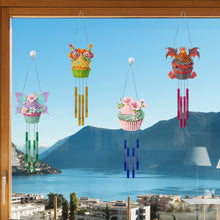 Load image into Gallery viewer, 4Pcs Double Sided Acrylic Cupcake Diamond Painting Wind Chimes Pendant Kit