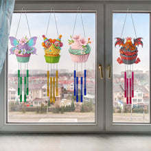 Load image into Gallery viewer, 4Pcs Double Sided Acrylic Cupcake Diamond Painting Wind Chimes Pendant Kit