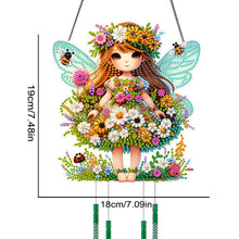 Load image into Gallery viewer, Spring Girl Double Sided Acrylic Special Shape DIY Diamond Painting Wind Chime