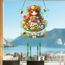 Load image into Gallery viewer, Spring Girl Double Sided Acrylic Special Shape DIY Diamond Painting Wind Chime