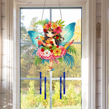 Load image into Gallery viewer, Summer Girl Double Sided Acrylic Special Shape DIY Diamond Painting Wind Chime