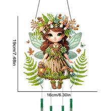 Load image into Gallery viewer, Forest Girl Double Sided Acrylic Special Shape DIY Diamond Painting Wind Chime