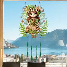 Load image into Gallery viewer, Forest Girl Double Sided Acrylic Special Shape DIY Diamond Painting Wind Chime