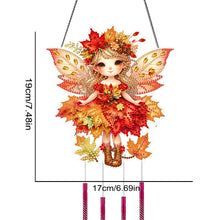 Load image into Gallery viewer, Autumn Girl Double Sided Acrylic Special Shape DIY Diamond Painting Wind Chime