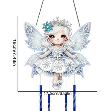 Load image into Gallery viewer, Winter Girl Double Sided Acrylic Special Shape DIY Diamond Painting Wind Chime