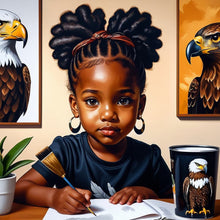 Load image into Gallery viewer, Diamond Painting - Full Round - Girl doing homework (30*30CM)