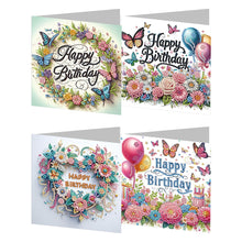 Load image into Gallery viewer, Diamond Painting Greeting Cards DIY 5D Rhinestone Arts Greetings Birthday Cards