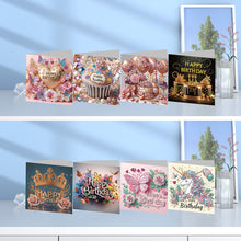 Load image into Gallery viewer, Diamond Painting Greeting Cards DIY 5D Rhinestone Arts Greetings Birthday Cards