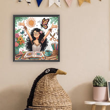 Load image into Gallery viewer, Diamond Painting - Partial Special Shaped - Handicraft girl (30*30CM)