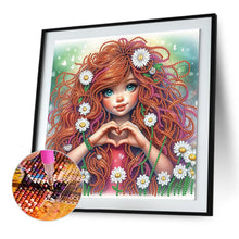 Load image into Gallery viewer, Diamond Painting - Partial Special Shaped - Girl with curly hair (30*30CM)