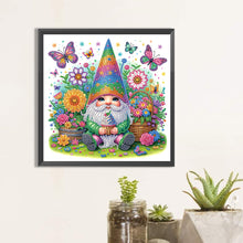 Load image into Gallery viewer, Diamond Painting - Partial Special Shaped - Flower gnome (30*30CM)