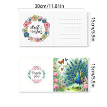 Load image into Gallery viewer, 6Pcs Peacock Painting Greeting Card Rhinestone Painting Card Kit for Party Favor