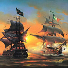 Load image into Gallery viewer, Diamond Painting - Full Square - Sailboat at sunset (40*50CM)