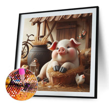 Load image into Gallery viewer, Diamond Painting - Full Square - White fat pig (30*30CM)