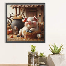 Load image into Gallery viewer, Diamond Painting - Full Square - White fat pig (30*30CM)