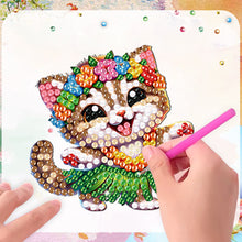 Load image into Gallery viewer, 6Pcs Diamond Painting Fridge Magnet Grass Skirt Animal Fridge Stickers