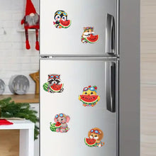 Load image into Gallery viewer, 6Pcs Diamond Painting Fridge Magnet Watermelon Animal Diamond Art Fridge Sticker