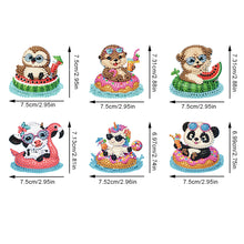 Load image into Gallery viewer, 6Pcs Diamond Painting Fridge Magnet Beach Animal Fridge Stickers for Home Decor