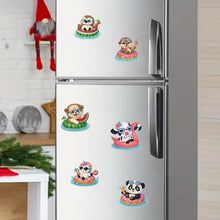 Load image into Gallery viewer, 6Pcs Diamond Painting Fridge Magnet Beach Animal Fridge Stickers for Home Decor