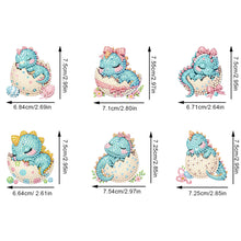 Load image into Gallery viewer, 6Pcs Diamond Painting Fridge Magnet Baby Dinosaur Fridge Stickers for Home Decor