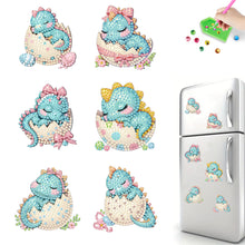 Load image into Gallery viewer, 6Pcs Diamond Painting Fridge Magnet Baby Dinosaur Fridge Stickers for Home Decor