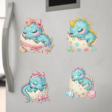 Load image into Gallery viewer, 6Pcs Diamond Painting Fridge Magnet Baby Dinosaur Fridge Stickers for Home Decor