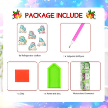 Load image into Gallery viewer, 6Pcs Diamond Painting Fridge Magnet Baby Dinosaur Fridge Stickers for Home Decor