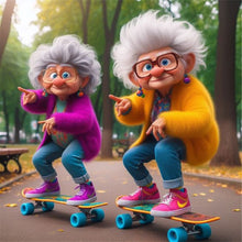 Load image into Gallery viewer, Diamond Painting - Full Round - Funny grandma (40*40CM)