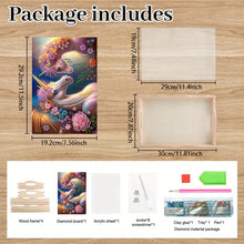Load image into Gallery viewer, Wooden Horse Diamond Decorative Serving Tray with Handle for Desk Coffee Table