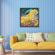 Load image into Gallery viewer, Diamond Painting - Partial Special Shaped - Princess Belle riding a horse (30*30CM)