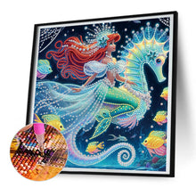 Load image into Gallery viewer, Diamond Painting - Partial Special Shaped - Princess Ariel riding a horse (30*30CM)