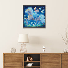 Load image into Gallery viewer, Diamond Painting - Partial Special Shaped - Princess Cinderella riding a horse (30*30CM)
