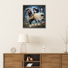 Load image into Gallery viewer, Diamond Painting - Partial Special Shaped - Snow White riding a horse (30*30CM)