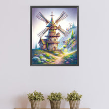 Load image into Gallery viewer, AB Diamond Painting - Full Round - Windmill by the path (40*50CM)