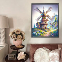 Load image into Gallery viewer, AB Diamond Painting - Full Round - Windmill by the path (40*50CM)