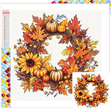 Load image into Gallery viewer, Diamond Painting - Full Square - Autumn wreath (30*30CM)