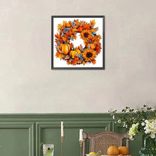 Load image into Gallery viewer, Diamond Painting - Full Square - Autumn wreath (30*30CM)