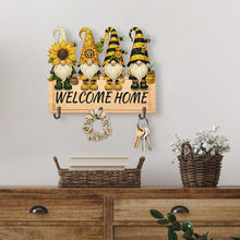 Load image into Gallery viewer, Wooden Special Shape Bee Gnome 3 Hooks No Punch Diamond Painting Hook Rail