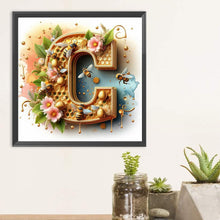 Load image into Gallery viewer, Diamond Painting - Full Round - Bee letter C (30*30CM)