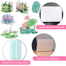 Load image into Gallery viewer, 11Pcs Diamond Painting Fridge Magnet Dragonfly Frog Lotus Fridge Stickers